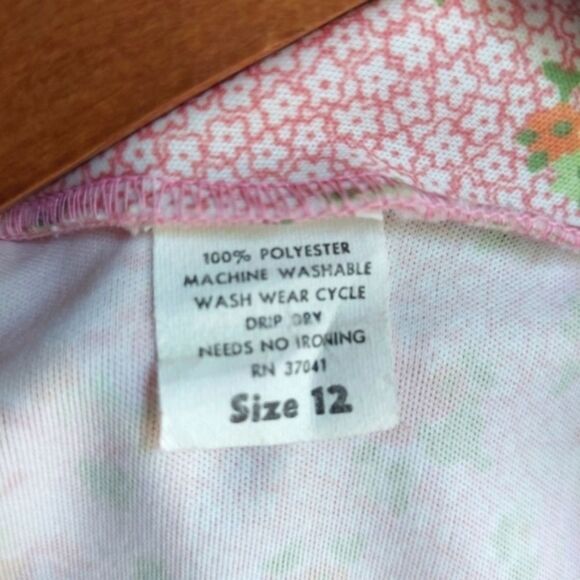 VTG 60s 70s Floral Bohemian Boho Floral Hippie Blouse & Skirt Set Sz 12 Fits S/M - Picture 7 of 11